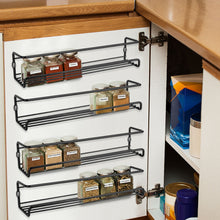 Load image into Gallery viewer, 4Pcs Wall Mount Spice Racks Seasoning Herb Jar Holder Organizer Kitchen Pantry Door