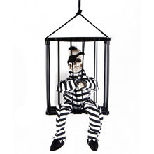 Load image into Gallery viewer, Talking Skeleton Prisoner Cage Terror, Halloween Decoration Toy