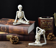 Load image into Gallery viewer, Bone Stretchers Skeletons in Yoga Poses Statue Set