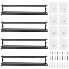 Load image into Gallery viewer, 4Pcs Wall Mount Spice Racks Seasoning Herb Jar Holder Organizer Kitchen Pantry Door