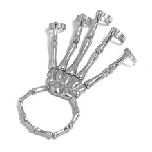 Load image into Gallery viewer, Unique Exaggerate Skull Bracelet with Rings Skeleton Hand Harness