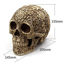 Load image into Gallery viewer, Halloween Flower Skull And Crossbones Resin