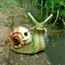 Load image into Gallery viewer, Halloween Skeleton Snail Skull Sculpture Garden Home Decoration Resin Crafts