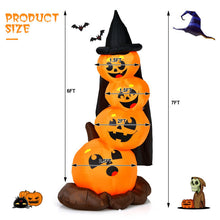 Load image into Gallery viewer, Halloween Festivr Inflatable With LED Lights Spoof Ghost Yard Decoration