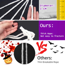 Load image into Gallery viewer, Halloween Giant Spider Web + 49'' Giant Spider + Mini Spiders Decor