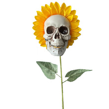 Load image into Gallery viewer, 3pcs Halloween Decorations Sunflower Skull Garden Artificial Flower Decoration