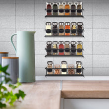 Load image into Gallery viewer, 4Pcs Wall Mount Spice Racks Seasoning Herb Jar Holder Organizer Kitchen Pantry Door