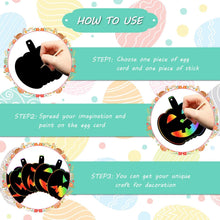 Load image into Gallery viewer, 48Pcs Halloween Scratch Paper Rainbow Magic Scratch Art with 48 Ribbon 12 Stylus