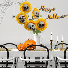 Load image into Gallery viewer, 3pcs Halloween Decorations Sunflower Skull Garden Artificial Flower Decoration