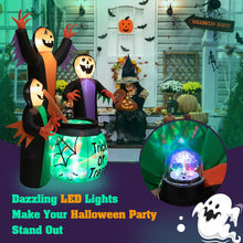Load image into Gallery viewer, 8 Feet Halloween Inflatable Witch Decor with Bright LED Lights