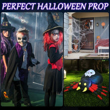 Load image into Gallery viewer, 6.5 Feet Inflatable Halloween Spider with Rotatable LED Light