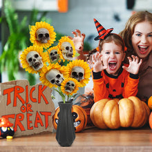 Load image into Gallery viewer, 3pcs Halloween Decorations Sunflower Skull Garden Artificial Flower Decoration