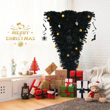 Load image into Gallery viewer, 6 Feet Upside Down Artificial Christmas Tree with 270 Purple LED lights