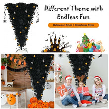 Load image into Gallery viewer, 6 Feet Upside Down Artificial Christmas Tree with 270 Purple LED lights