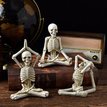 Load image into Gallery viewer, Bone Stretchers Skeletons in Yoga Poses Statue Set