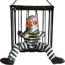 Load image into Gallery viewer, Talking Skeleton Prisoner Cage Terror, Halloween Decoration Toy
