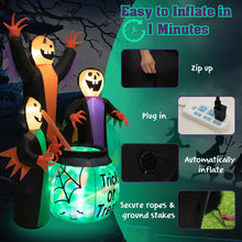 Load image into Gallery viewer, 8 Feet Halloween Inflatable Witch Decor with Bright LED Lights