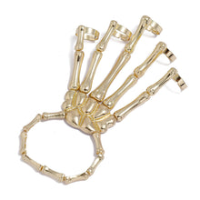 Load image into Gallery viewer, Unique Exaggerate Skull Bracelet with Rings Skeleton Hand Harness