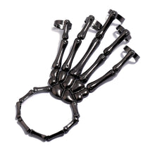 Load image into Gallery viewer, Unique Exaggerate Skull Bracelet with Rings Skeleton Hand Harness