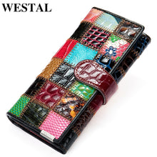 Load image into Gallery viewer, Genuine Leather Patchwork Wallet