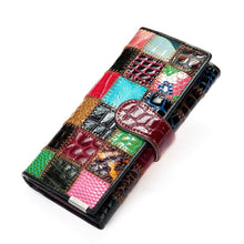 Load image into Gallery viewer, Genuine Leather Patchwork Wallet