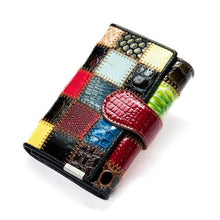 Load image into Gallery viewer, Genuine Leather Patchwork Wallet
