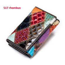 Load image into Gallery viewer, Genuine Leather Patchwork Wallet