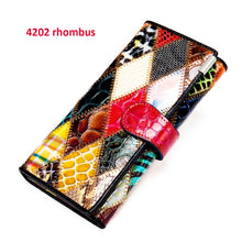 Load image into Gallery viewer, Genuine Leather Patchwork Wallet
