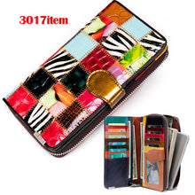 Load image into Gallery viewer, Genuine Leather Patchwork Wallet