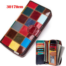 Load image into Gallery viewer, Genuine Leather Patchwork Wallet
