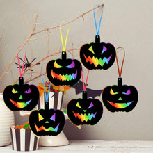 Load image into Gallery viewer, 48Pcs Halloween Scratch Paper Rainbow Magic Scratch Art with 48 Ribbon 12 Stylus
