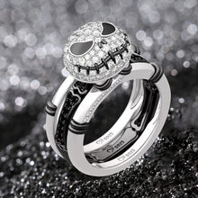 Load image into Gallery viewer, 2 in 1 Black and White Skeleton Ring
