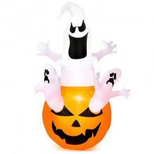 Load image into Gallery viewer, Pumpkin Blow Up Yard Decorations with Build-in LED Light- 6 Feet
