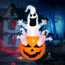 Load image into Gallery viewer, Pumpkin Blow Up Yard Decorations with Build-in LED Light- 6 Feet
