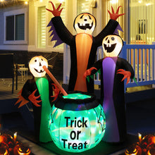 Load image into Gallery viewer, 8 Feet Halloween Inflatable Witch Decor with Bright LED Lights
