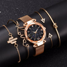 Load image into Gallery viewer, Rose Gold Starry Sky Dial Watches
