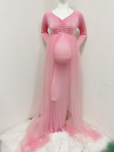 Maternity Tulle Long Dresses