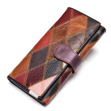 Load image into Gallery viewer, Genuine Leather Patchwork Wallet
