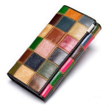 Load image into Gallery viewer, Genuine Leather Patchwork Wallet
