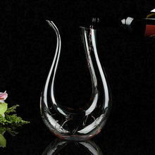 Load image into Gallery viewer, Crystal U-shaped Harp Swan Wine Decanter
