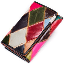 Load image into Gallery viewer, Genuine Leather Patchwork Wallet
