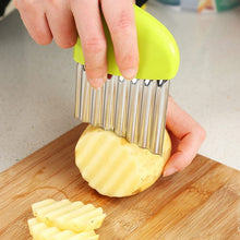 Load image into Gallery viewer, Potato French Fry Cutter/Chopper Stainless Steel Wavy Knife
