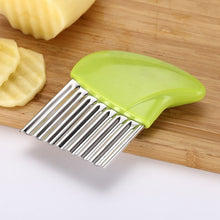 Load image into Gallery viewer, Potato French Fry Cutter/Chopper Stainless Steel Wavy Knife
