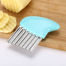 Load image into Gallery viewer, Potato French Fry Cutter/Chopper Stainless Steel Wavy Knife
