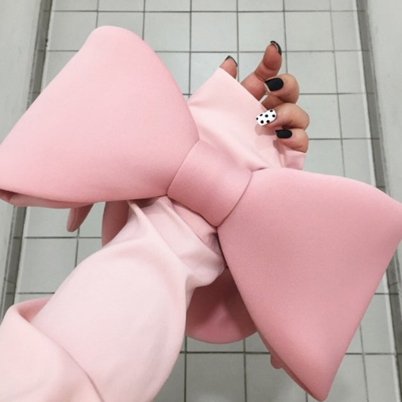 Personality Spliced Bow Bag