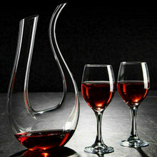 Load image into Gallery viewer, Crystal U-shaped Harp Swan Wine Decanter
