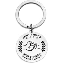 Load image into Gallery viewer, Aunt/Uncle and Her/His Nephew or Niece Best Friend for Life Keychain
